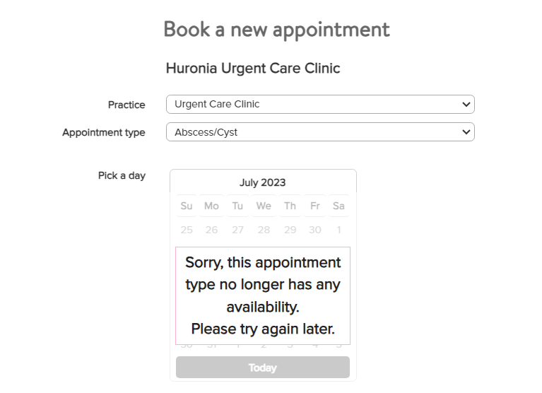 Booking page Booking page